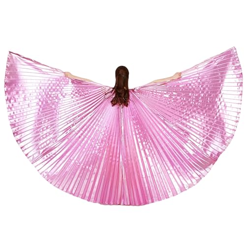 MUNAFIE Unisex Isis Flügel für Erwachsene Bauchtanz Flügel Umhang mit Stöcke Halloween Bauchtanz Kostüm Damen für Karneval Cosplay Tanzen Rosa MUNAFIE Unisex Isis Flügel für Erwachsene Bauchtanz Flügel Umhang mit Stöcke Halloween Bauchtanz Kostüm Damen für Karneval Cosplay Tanzen Rosa von MUNAFIE