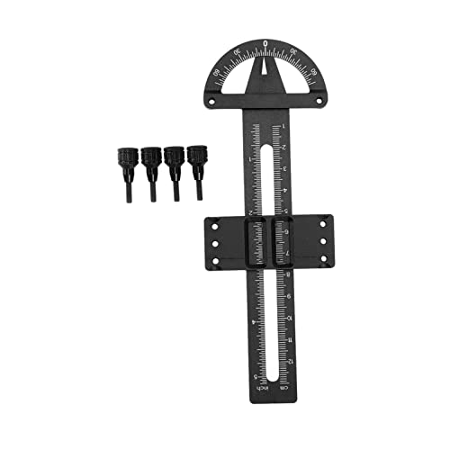 MUNEFE RC-Absorber-Messwerkzeug, Aluminium-Stoßdämpfer-Synchronisier-Lineal-Aufhängungswerkzeug, Verstellbares Messrad Für RC-Car(Schwarz) von MUNEFE