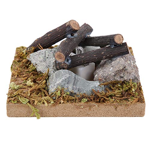 Simulation Lagerfeuer Modell Spielzeug, Mini Holz Garten Lagerfeuer Design, Miniatur Garten Szene Lagerfeuer Für DIY(Campfire) von MUNEFE