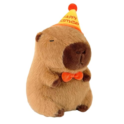 MUNSKT 1 x Capybara Plüschtier mit Hut, Geburtstag, Plüsch, Spielzeug für einen Freund, Kapibara für die Party MUNSKT 1 x Capybara Plüschtier mit Hut, Geburtstag, Plüsch, Spielzeug für einen Freund, Kapibara für die Party von MUNSKT
