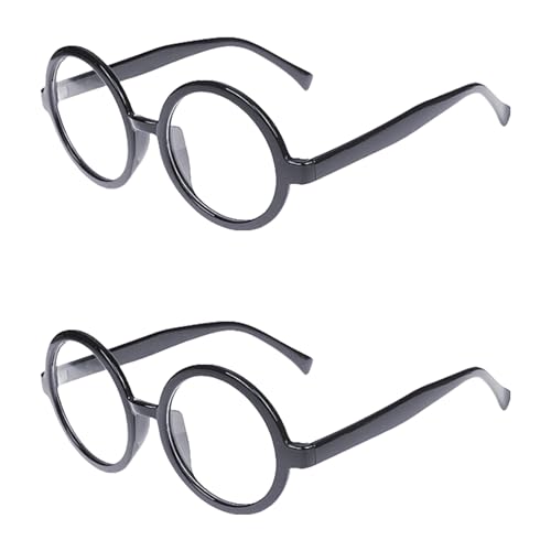 MUNSKT 2 Paar Witcher Rundbrillen, schwarze Brille, Kunststoff-freie Linsen, Halloween-Party-Kleidung und Accessoires für Erwachsene und Kinder MUNSKT 2 Paar Witcher Rundbrillen, schwarze Brille, Kunststoff-freie Linsen, Halloween-Party-Kleidung und Accessoires für Erwachsene und Kinder von MUNSKT