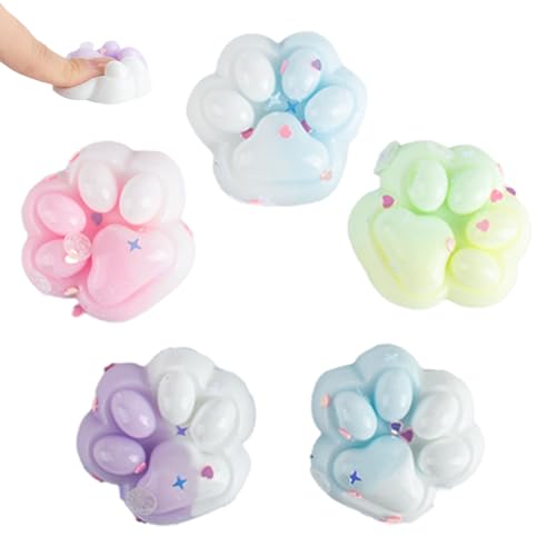 MUNSKT Squishy Pfote, 5 Stück Taba Squishy, Farbverlauf, Katzenpfoten Squishy für Angst Linderung,, Party Favors und Büro Schreibtisch Dekor MUNSKT Squishy Pfote, 5 Stück Taba Squishy, Farbverlauf, Katzenpfoten Squishy für Angst Linderung,, Party Favors und Büro Schreibtisch Dekor von MUNSKT