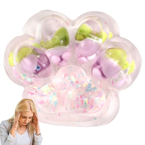 MUNSKT Squishy Riesenpfotenspielzeug, Katzenpfotenspielzeug, Anti-Stress, Squishy Toy zum Zusammendrücken in Form von Katzenpfoten, Spielzeug für große Katzen, Fidget Toys für (Grape) von MUNSKT