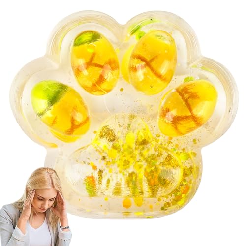 MUNSKT Squishy Riesenpfotenspielzeug, Katzenpfotenspielzeug, Anti-Stress, Squishy Toy zum Zusammendrücken in Form von Katzenpfoten, Spielzeug für große Katzen, Fidget Toys für (Pineapple) von MUNSKT
