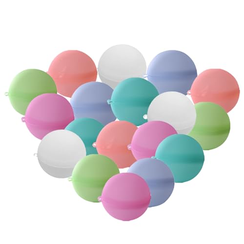 MUNSKT Wasserbombe, wiederverwendbar, Wasserballons, schnelle Füllung, 18 Stück, ohne Magnetismus, Poolspielzeug für Jungen und Mädchen, Outdoor-Aktivitäten, Wasserspiele, Spielzeug für Kinder MUNSKT Wasserbombe, wiederverwendbar, Wasserballons, schnelle Füllung, 18 Stück, ohne Magnetismus, Poolspielzeug für Jungen und Mädchen, Outdoor-Aktivitäten, Wasserspiele, Spielzeug für Kinder von MUNSKT