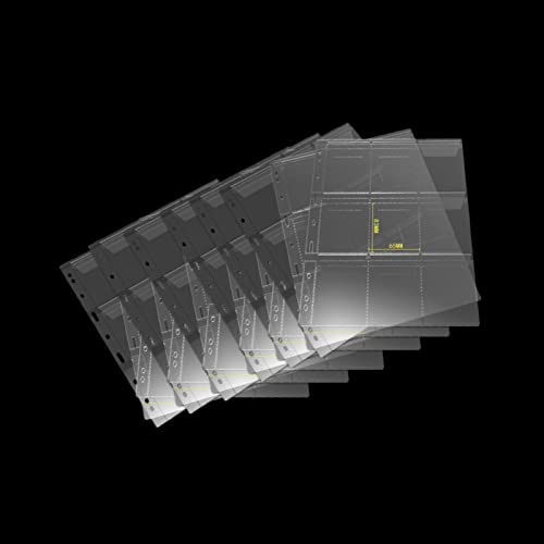 MUROAD Münzhüllen mit 9 Taschen für Sammler, Standard 9-Loch-Münzsammelseiten, 10 Blatt Münzhüllen, Münzsammelbedarf (9 Taschen x 10 Blatt) von MUROAD