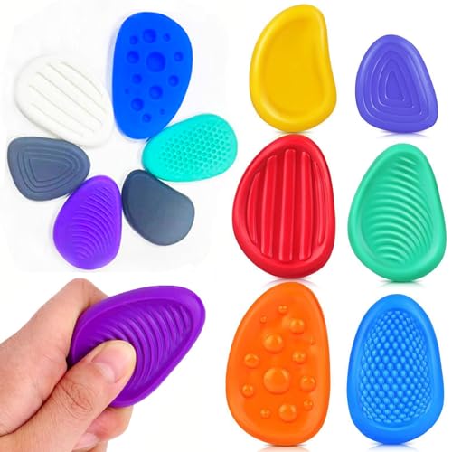 12 Stück Fidget Toys Sensory Stones, Sensory Fidget Toys Stressabbau Sensorische Stone, Emotional Beruhigendes Spielzeug, Stressberuhigendes Spielzeug Für Kinder Erwachsene 12 Stück Fidget Toys Sensory Stones, Sensory Fidget Toys Stressabbau Sensorische Stone, Emotional Beruhigendes Spielzeug, Stressberuhigendes Spielzeug Für Kinder Erwachsene von MUSELK