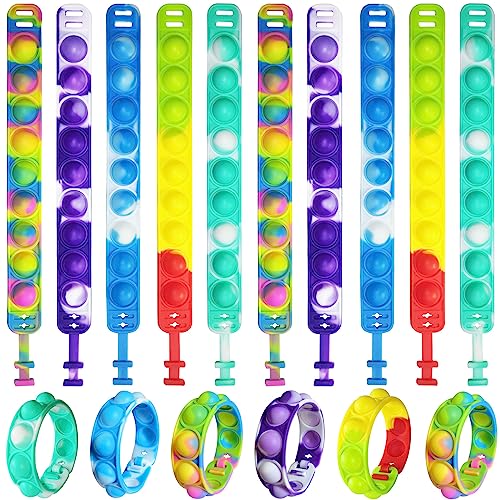 16 Stück Fidget Toy Armband,Pop Bubble Fidget Armband Spielzeug,Fidget Toys Set,Multicolor Armband Kinder Set,Sensory Toy für Kinder Erwachsene mit Autismus 16 Stück Fidget Toy Armband,Pop Bubble Fidget Armband Spielzeug,Fidget Toys Set,Multicolor Armband Kinder Set,Sensory Toy für Kinder Erwachsene mit Autismus von MUSELK