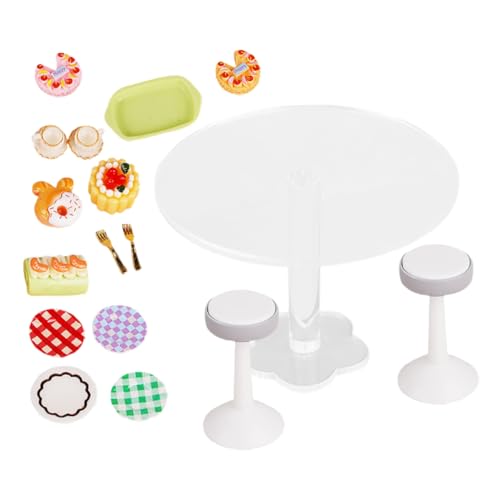 1 Set Miniatur-esstisch Und Dessertmodelle Für Puppenhäuser, Realistische Mini-Lebensmittel-Requisiten Für Puppenhaus-küchendekor Für Kinderspielhaus-heimbüro-Dekoration 1 Set Miniatur-esstisch Und Dessertmodelle Für Puppenhäuser, Realistische Mini-Lebensmittel-Requisiten Für Puppenhaus-küchendekor Für Kinderspielhaus-heimbüro-Dekoration von MUSISALY