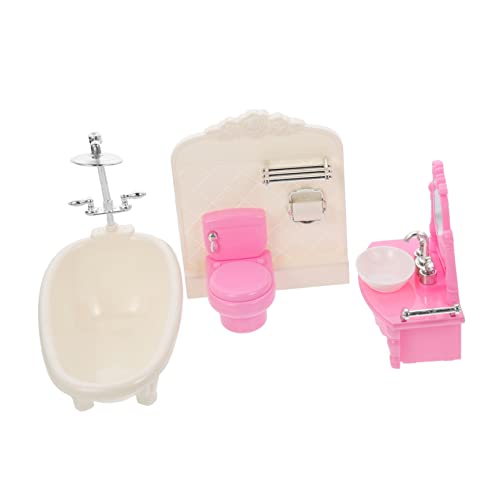 1Satz Badezimmermöbel Teiliges Puppenhaus Zubehör mit Mini Toilette und Badewanne für Kreative Spielwelten Leicht und Langlebig 1Satz Badezimmermöbel Teiliges Puppenhaus Zubehör mit Mini Toilette und Badewanne für Kreative Spielwelten Leicht und Langlebig von MUSISALY