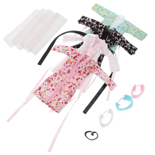 MUSISALY Bezauberndes Puppen-ankleideset 4 Sets Bestehend Aus Nachtwäsche Pyjamas Bademänteln Und Stirnbändern Für Puppenspiele Und Fantasie MUSISALY Bezauberndes Puppen-ankleideset 4 Sets Bestehend Aus Nachtwäsche Pyjamas Bademänteln Und Stirnbändern Für Puppenspiele Und Fantasie von MUSISALY