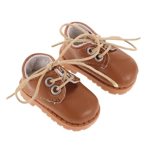 MUSISALY 1 Paar Miniaturschuhe für Puppen aus Kunstleder Simulierte Schuhe für Große Puppen für Kreatives und Puppendekoration Farbton von MUSISALY