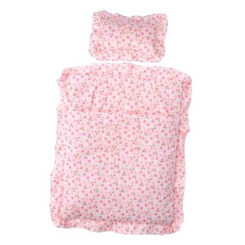 MUSISALY 1 Set Erdbeere Bettwäsche Tasche Für Mini Puppenhaus Kit Weiß Bettwäsche Set von MUSISALY