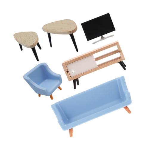 MUSISALY Miniatur-wohnzimmermöbel-Set Für Puppenhäuser Tv-Schrank Sofas Couchtisch Zubehör-Set Für Puppenhaus-Dekoration MUSISALY Miniatur-wohnzimmermöbel-Set Für Puppenhäuser Tv-Schrank Sofas Couchtisch Zubehör-Set Für Puppenhaus-Dekoration von MUSISALY
