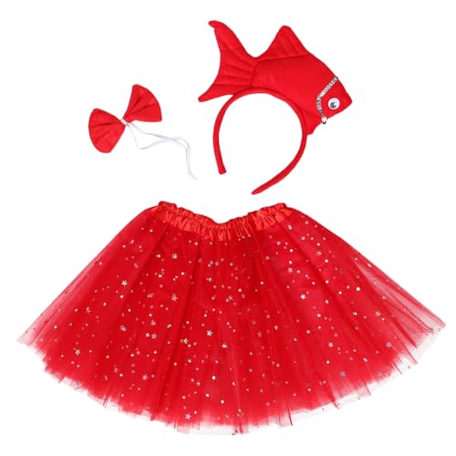 MUSISALY 1 Set Children Ocean Animal Plush Fish Kostüm Set Umfasst Stirnbandfliege Und Tutu Ideal Für Halloween -partys Und Rollenspiele MUSISALY 1 Set Children Ocean Animal Plush Fish Kostüm Set Umfasst Stirnbandfliege Und Tutu Ideal Für Halloween -partys Und Rollenspiele von MUSISALY