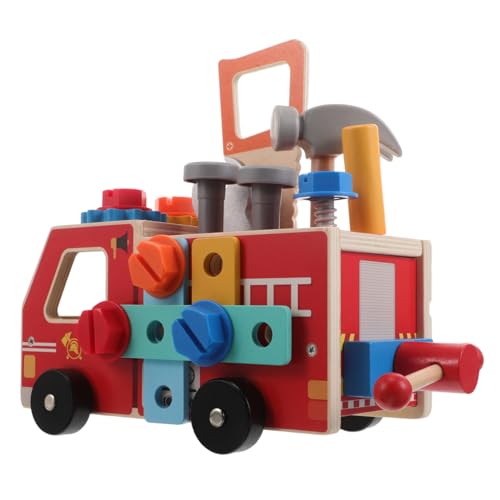 MUSISALY 1 Set Holz-konstruktionsauto-Set – Montessori-Mint-lernspielzeug Für Kinder, Kleinkind-werkzeugset, Rollenspielspielzeug Für Jungen Und Mädchen, Feinmotorik von MUSISALY