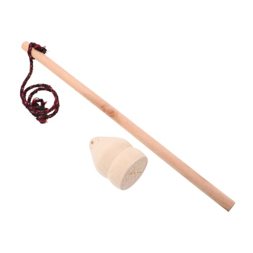MUSISALY 1 Set Holzkreisel, Langlebiges Kreiselspielzeug Mit Schnur Für Fitness Und Training Im Freien, Chinesisches Traditionelles Spielzeug, Geschnitzter Holzkreisel von MUSISALY