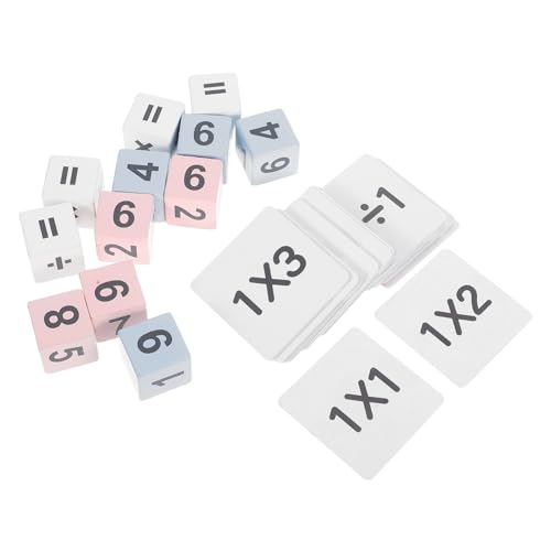 MUSISALY 1 Set Multiplikations- Und Divisionsmathematik-übungsbrettspiel Pädagogische Zahlenwürfelkarten Für Kinder Im Vorschulalter Lernen Im Klassenzimmer von MUSISALY