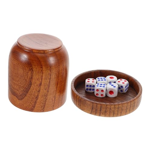 MUSISALY Eleganter Würfelbecher Aus Holz 1 Set Mit 5 Würfeln Für Partys Bars Und Ktv-Spiele MUSISALY Eleganter Würfelbecher Aus Holz 1 Set Mit 5 Würfeln Für Partys Bars Und Ktv-Spiele von MUSISALY