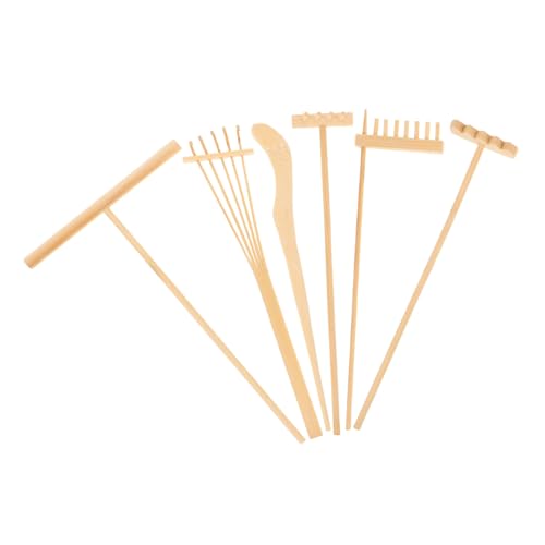 MUSISALY Komplettes 6-teiliges Rechenset Zen-Garten-rechen Für Teeservice Landschaft Mini-Desktop-Ornament Rechenwerkzeug MUSISALY Komplettes 6-teiliges Rechenset Zen-Garten-rechen Für Teeservice Landschaft Mini-Desktop-Ornament Rechenwerkzeug von MUSISALY