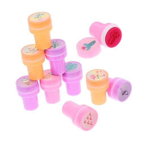 MUSISALY 10 Stück Selbstfärbende Stempel Für Kinder Partygeschenke Belohnungen Für Den Unterricht Pädagogische Stempelaktivität von MUSISALY