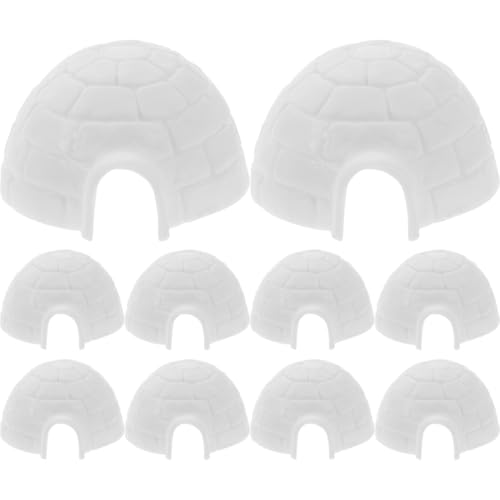 MUSISALY 10St Iglu-Modell Iglu-Ornament Kinder-Iglu-Spielzeug Iglu-Dekorationen kleines Iglu-Spielzeug Miniatur kleines Iglu-Handwerk Iglu-Fotoornament dekorative Iglu-Statue Plastik Weiß von MUSISALY