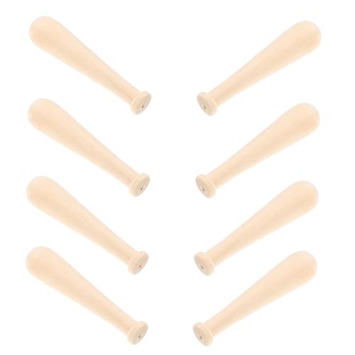 MUSISALY 10Stücke Mini Baseballschläger Aus Holz Unbearbeitet Für DIY Bastelprojekte Leicht Und Tragbar Für Party Dekoration Fördert Kreativität Und Fantasie von MUSISALY