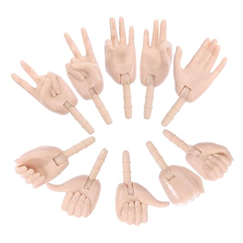 MUSISALY 10Stücke Puppenhandteile aus Kunststoff DIY Zubehör für Mini Puppen Handgefertigte Gelenke für Puppenhäuser Vielfältige Handformen für Kreatives Basteln MUSISALY 10Stücke Puppenhandteile aus Kunststoff DIY Zubehör für Mini Puppen Handgefertigte Gelenke für Puppenhäuser Vielfältige Handformen für Kreatives Basteln von MUSISALY