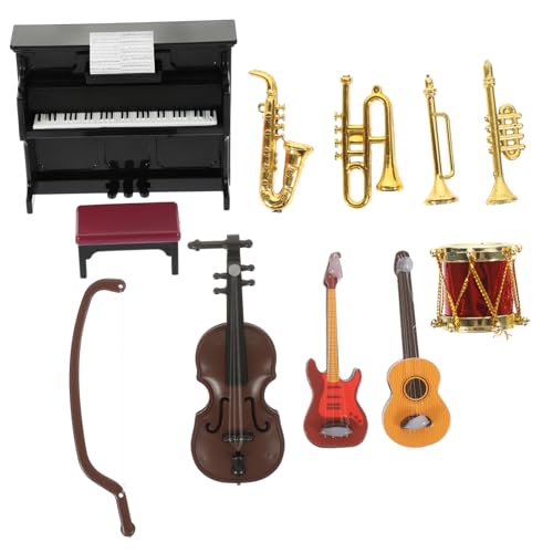 MUSISALY 11 Teiliges Mini Instrumente Set Für Puppenhaus Musikinstrumente Für Rollenspiel Zubehör Für Miniatur Häuser Und Kreative Spielwelten MUSISALY 11 Teiliges Mini Instrumente Set Für Puppenhaus Musikinstrumente Für Rollenspiel Zubehör Für Miniatur Häuser Und Kreative Spielwelten von MUSISALY