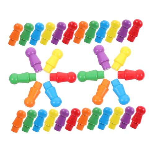 MUSISALY Bezaubernde Schachfiguren Aus Holz 120 Stück Bunte Halma-spielsteine Holzspiele Für Jungen Mädchen Und Erwachsene von MUSISALY