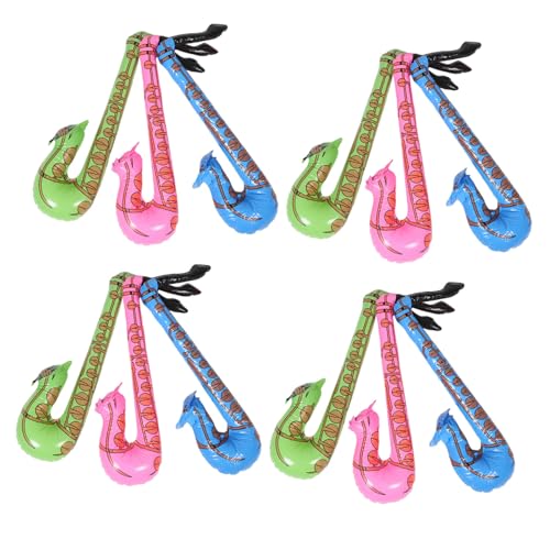 MUSISALY 12pcs Kinder Aufblasbare Musikspielzeug -Party -Unterhaltung Saxophon -Requisiten Tragbarer Und Leichter Saxophon -dekore Für Schul- Und Outdoor -aktivitäten von MUSISALY
