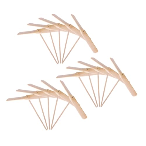 MUSISALY 15 Stück Teiliges Holz Fliegende Libellen Propeller Leichtes Outdoor Flugspielzeug Für Camping Freizeit Aktivitäten von MUSISALY