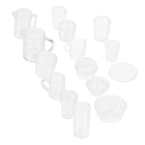 MUSISALY 15st Mini-küchenutensilien Vorgetäuschtes Küchenspielset Mini- -Layout-Requisiten Mini Puppenhaus Weingläser Mini-Puppen Miniaturbecher Mini-Becher Transparent Plastik von MUSISALY