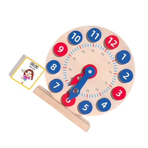 MUSISALY 1Satz Holz Uhr für Pädagogisches Lernspielzeug Mathematikverständnis Sicheres und Leichtes Material für Kreatives Lernen MUSISALY 1Satz Holz Uhr für Pädagogisches Lernspielzeug Mathematikverständnis Sicheres und Leichtes Material für Kreatives Lernen von MUSISALY