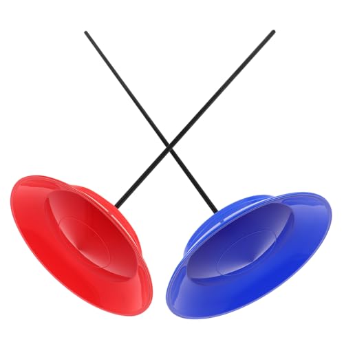 MUSISALY 2 Sätze Jonglierplatten mit Stäben Teiliges Circus Jonglier für Spaß und Geschicklichkeit Rot Blau für Zirkusaufführungen und Clown Spiele MUSISALY 2 Sätze Jonglierplatten mit Stäben Teiliges Circus Jonglier für Spaß und Geschicklichkeit Rot Blau für Zirkusaufführungen und Clown Spiele von MUSISALY