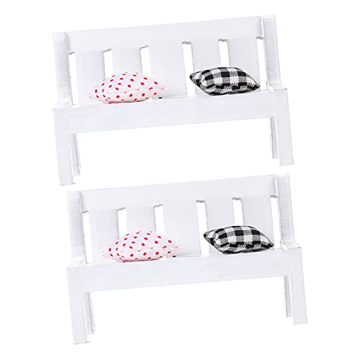 MUSISALY Exquisite Mini-bankmodelle Für Puppenhaus 2er-Pack Weiße Mini-möbel Zur Dekoration MUSISALY Exquisite Mini-bankmodelle Für Puppenhaus 2er-Pack Weiße Mini-möbel Zur Dekoration von MUSISALY