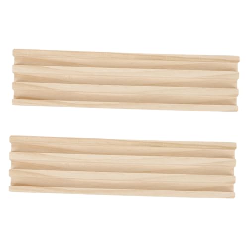 MUSISALY 2 Stück Antirutsch Domino Halter aus Holz Domino Tablett für Desktop Racks Stabiler Mahjong Halter für Mexikanisches Zugbrett Multifunktionaler Spielstand Organizer von MUSISALY