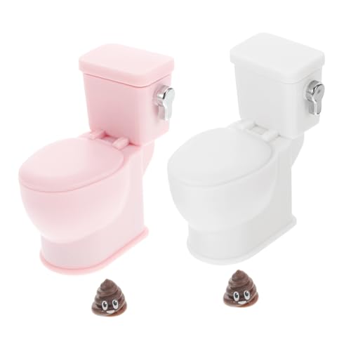 MUSISALY 2 Stück Miniatur-puppenhaus-Toilette Im Maßstab 1:12, Mini-möbel, Spielzeughaus Mit Realistischer Spültoilette Für Puppenhäuser Und Winzige Badezimmer, Rollenspiele MUSISALY 2 Stück Miniatur-puppenhaus-Toilette Im Maßstab 1:12, Mini-möbel, Spielzeughaus Mit Realistischer Spültoilette Für Puppenhäuser Und Winzige Badezimmer, Rollenspiele von MUSISALY