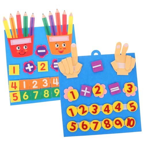 MUSISALY 2 Stück Pädagogisches Lernspielzeug Für Kleinkinder, Montessori-Spielzeug Zum Fingerzählen, Mathematik, Heimschulbedarf, Mathematik Manipuliert, Früherziehungsspielzeug Für Kinder von MUSISALY
