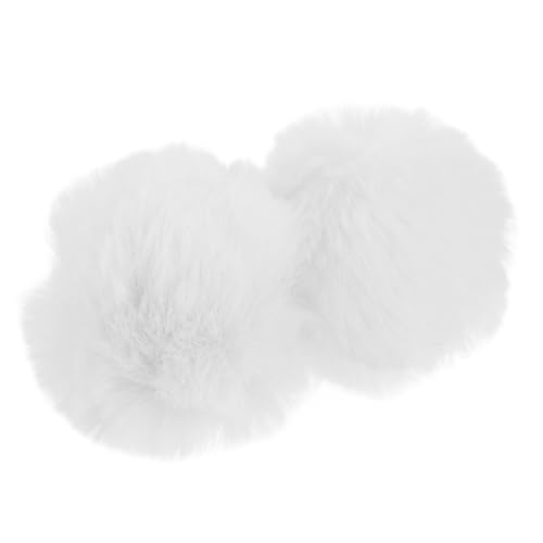 MUSISALY 2 Stück Plüsch Hasenschwanz Anstecker Weiche Abnehmbare Kaninchen Tails für Damen Kuschelige Pompons als Kostümzubehör für Fasching Cosplay und Party von MUSISALY