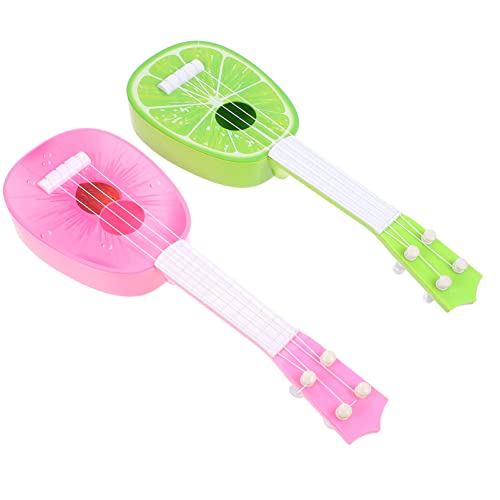 MUSISALY Mini-gitarrenspielzeug Für Kleinkinder Pädagogisches Musikinstrumenten-Set 2-teiliges Ukulele-Set Sicher Und Bequem von MUSISALY