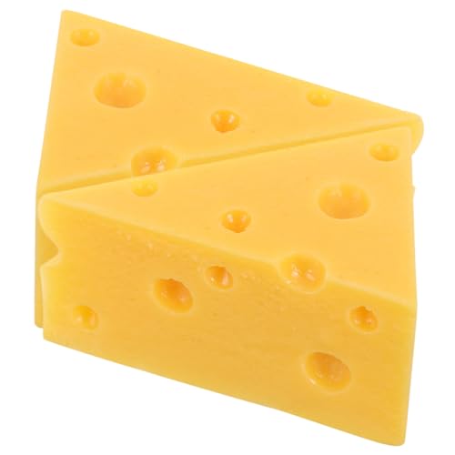 MUSISALY 2 Stück Simulationskäse Modell Käsestatue Gefälschter Käse Simulationskäse Ornamente Realistische Spielnahrung Käse Requisiten Lebensmittelmodelle Hausdekorationen von MUSISALY