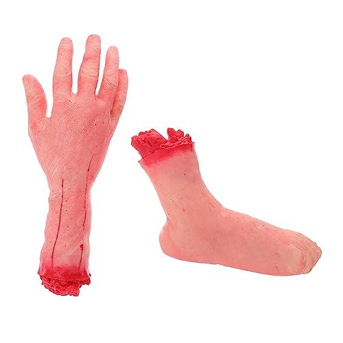 MUSISALY 2 Stücke Lebensechte Hand Fuß Spielzeug Einzigartige Trick Oder Behandeln Requisiten Für Horror von MUSISALY
