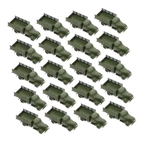 MUSISALY 20 Stück LKW-Modell Simulationscontainerautomodell Simulationsmodell Beach Kleines Tischmodell Spielzeugauto Aus Kunststoff Spielzeugautos Olive Green Pp von MUSISALY