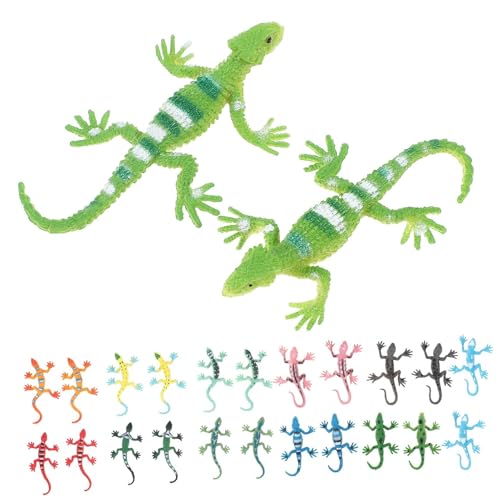 MUSISALY 24Stücke Eidechsen Klebrige Lizard Modelle für Party Dekoration Geschenktütenfüllung Sicheres Vielseitig Einsetzbar Partyspielzeug von MUSISALY