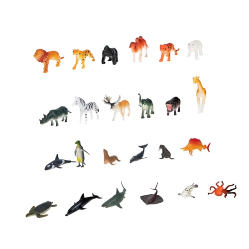 MUSISALY 24st Simulationstiermodell Mini Meerestiere Spielzeug Lebensechte Wildtiermodelle Meeresspielzeug Kinderspielzeug Wilde Tiere Modelle Von Meerestieren Spielzeug Für Kinder PVC von MUSISALY