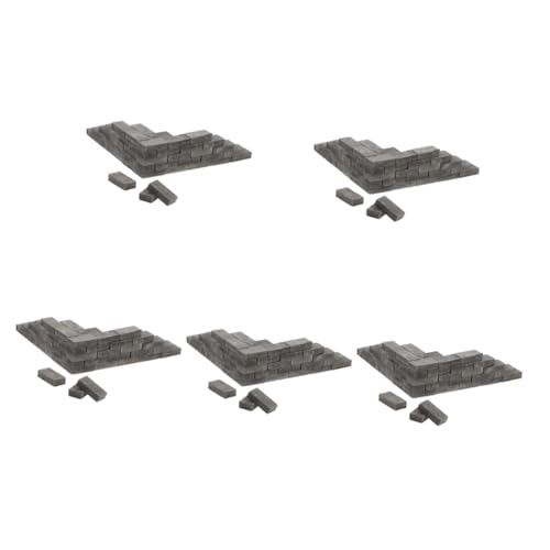 MUSISALY 250 STK Simulierter Ziegel Steine ​​im Maßstab 1/12 Mini Kleiner Ziegelstein Mini-Steine ​​für Mini-hausbedarf DIY-Modell Aus Gefälschten Ziegeln Mikrolandschaft Mini-grau Grey Ton von MUSISALY