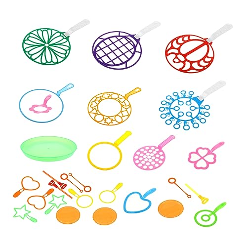 MUSISALY 28-teiliges Set Blasenwerkzeug Bunter Blasenstab Riesige Seifenblasenstäbe Seifenblasenmaschine Für Kinder Seifenblasenstäbe Für Kinder Großer Seifenblasenstab Blasenset Plastik von MUSISALY