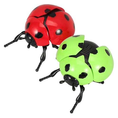 MUSISALY 2er-Pack Marienkäfer-aufziehspielzeug Insekten-aufziehspielzeug Aus Kunststoff Sicheres Und Lustiges Uhrwerk Für Kinder von MUSISALY