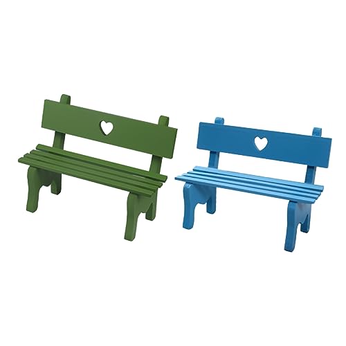 MUSISALY 2st Kleine Stuhldekoration Mini-hausstuhl Spielzeug Heimdekoration Exquisite Desktop-Ornamente Parkbänke Modell Miniatur Modell Zubehör Stuhlmodell Stühle Simulationsstuhl Hölzern von MUSISALY